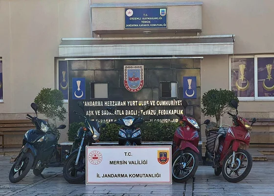 Erdemli'de 5 motosiklet çaldığı iddia edilen şüpheli yakalandı
