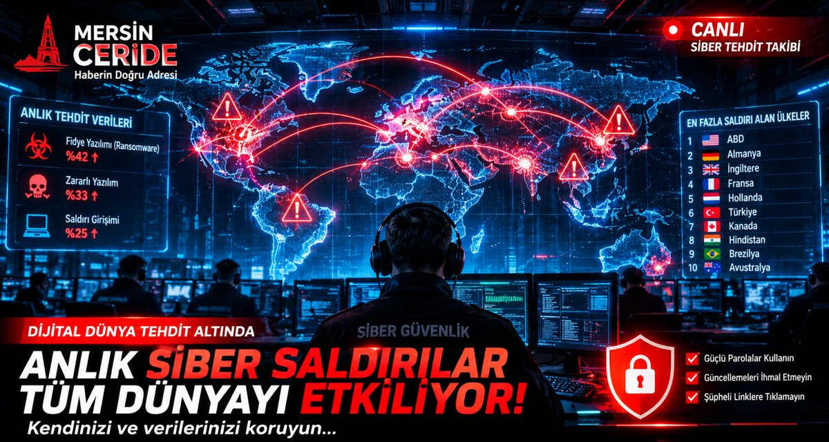 Kaspersky Canlı Tehdit Haritasında Alarm: Son 1 Saatte Yüz Binlerce Saldırı Tespit Edildi