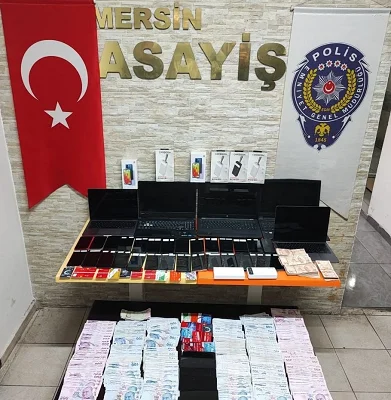 Mersin'de yasa dışı bahis oynatan 9 şüpheliden biri tutuklandı