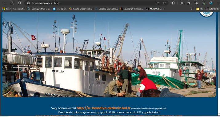 Akdeniz Belediyesinin sitesi landing page oldu