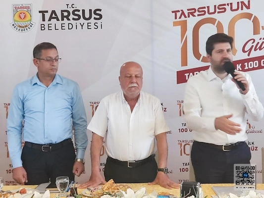 Tarsus Belediye Başkanı Ali Boltaç ilk 100 gün mottosu ile bir basın toplantısı düzenledi 