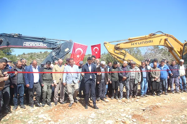 Gülnar'da sulama suyu projesinde ilk kazma vuruldu