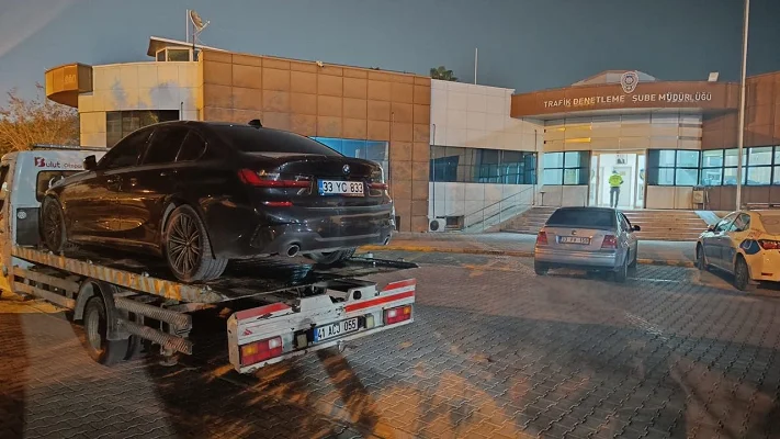 Yenişehir'de drift yapan sürücüye 33 bin 739 lira ceza uygulandı