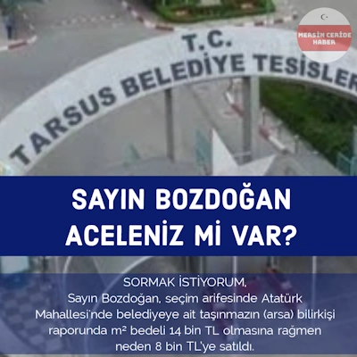 Sayın Bozdoğan aceleniz mi var?